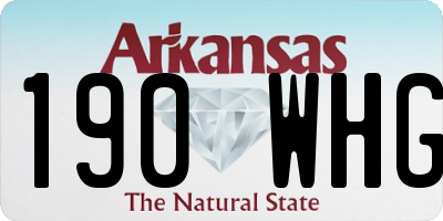AR license plate 190WHG