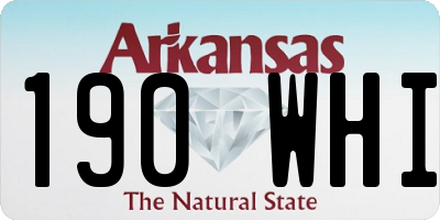AR license plate 190WHI