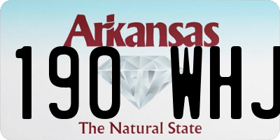 AR license plate 190WHJ