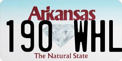 AR license plate 190WHL