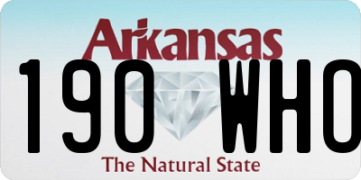 AR license plate 190WHO