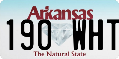 AR license plate 190WHT