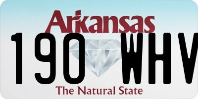 AR license plate 190WHV