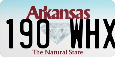 AR license plate 190WHX