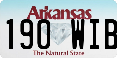AR license plate 190WIB