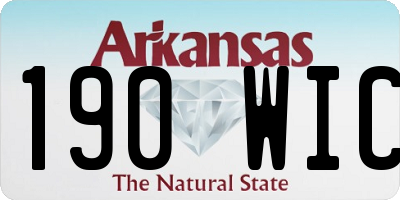 AR license plate 190WIC