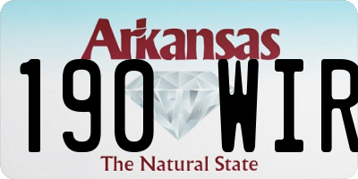 AR license plate 190WIR