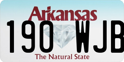 AR license plate 190WJB