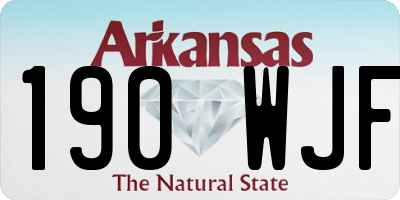 AR license plate 190WJF