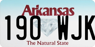 AR license plate 190WJK