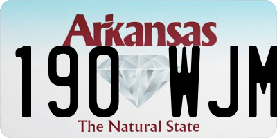 AR license plate 190WJM