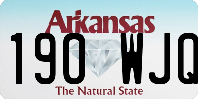 AR license plate 190WJQ