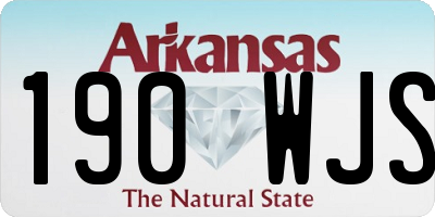 AR license plate 190WJS