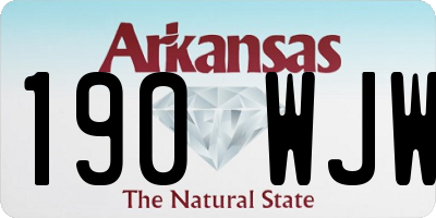 AR license plate 190WJW