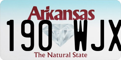 AR license plate 190WJX