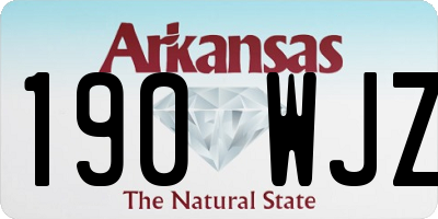 AR license plate 190WJZ