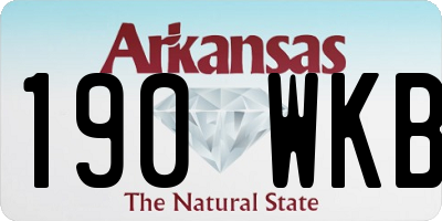 AR license plate 190WKB