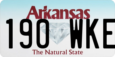 AR license plate 190WKE