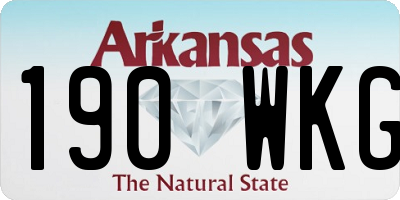 AR license plate 190WKG