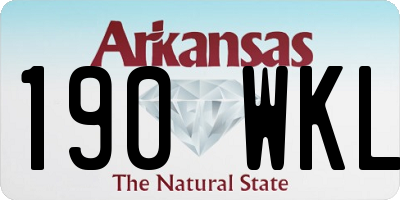 AR license plate 190WKL