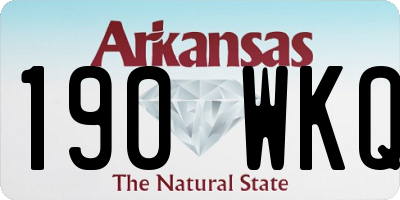 AR license plate 190WKQ