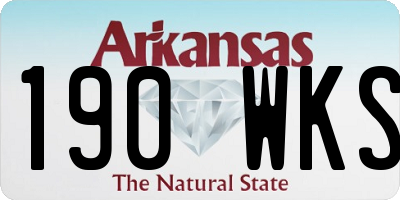 AR license plate 190WKS