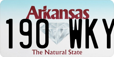 AR license plate 190WKY