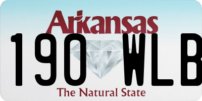 AR license plate 190WLB