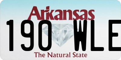 AR license plate 190WLE