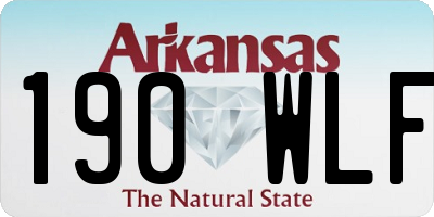 AR license plate 190WLF