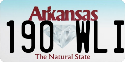 AR license plate 190WLI