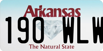 AR license plate 190WLW