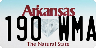 AR license plate 190WMA