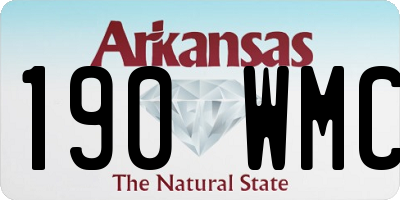 AR license plate 190WMC