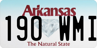 AR license plate 190WMI