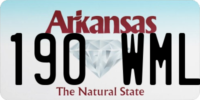 AR license plate 190WML