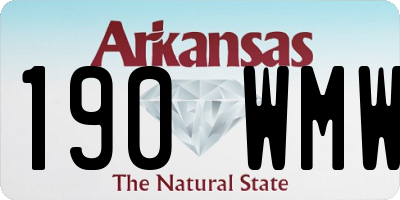 AR license plate 190WMW