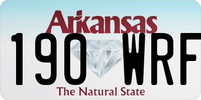 AR license plate 190WRF
