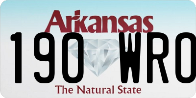AR license plate 190WRO