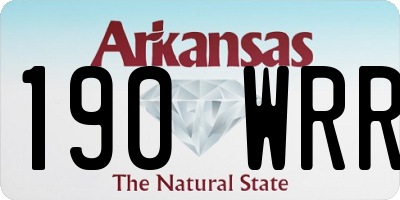 AR license plate 190WRR