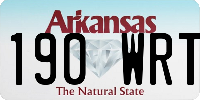 AR license plate 190WRT