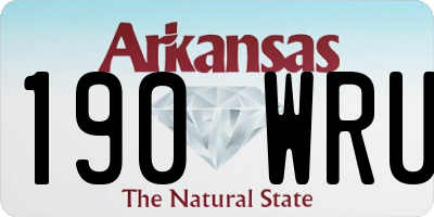 AR license plate 190WRU
