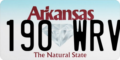 AR license plate 190WRV