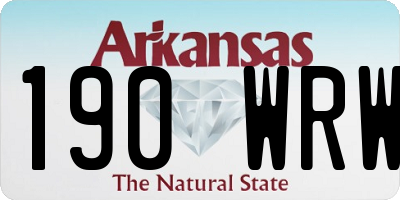 AR license plate 190WRW