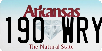 AR license plate 190WRY
