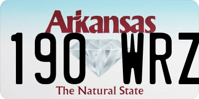AR license plate 190WRZ
