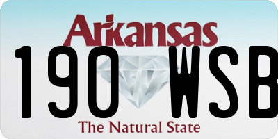 AR license plate 190WSB