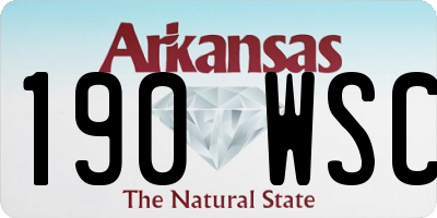 AR license plate 190WSC