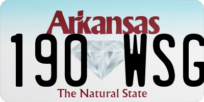 AR license plate 190WSG