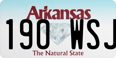 AR license plate 190WSJ